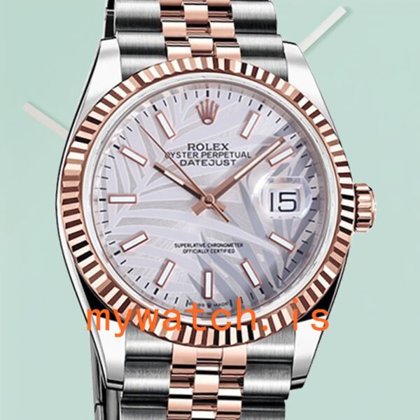 Rolex Datejust 41mm Mens M126231-0031 Jubilee Bracelet Silver Palm Motif Dial: Genuine vs. Replica